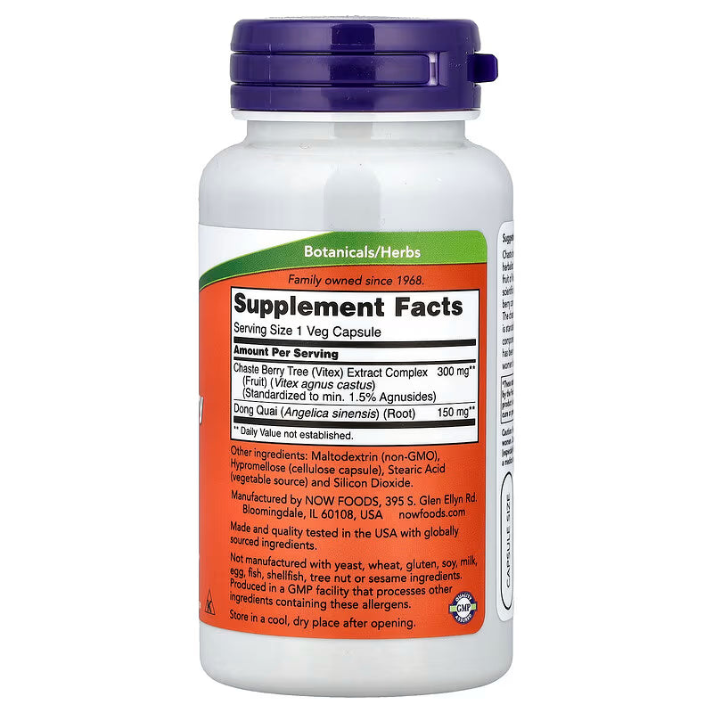 NOW Foods, Chaste Berry Vitex Extract, 300 mg, 90 Veg Capsules