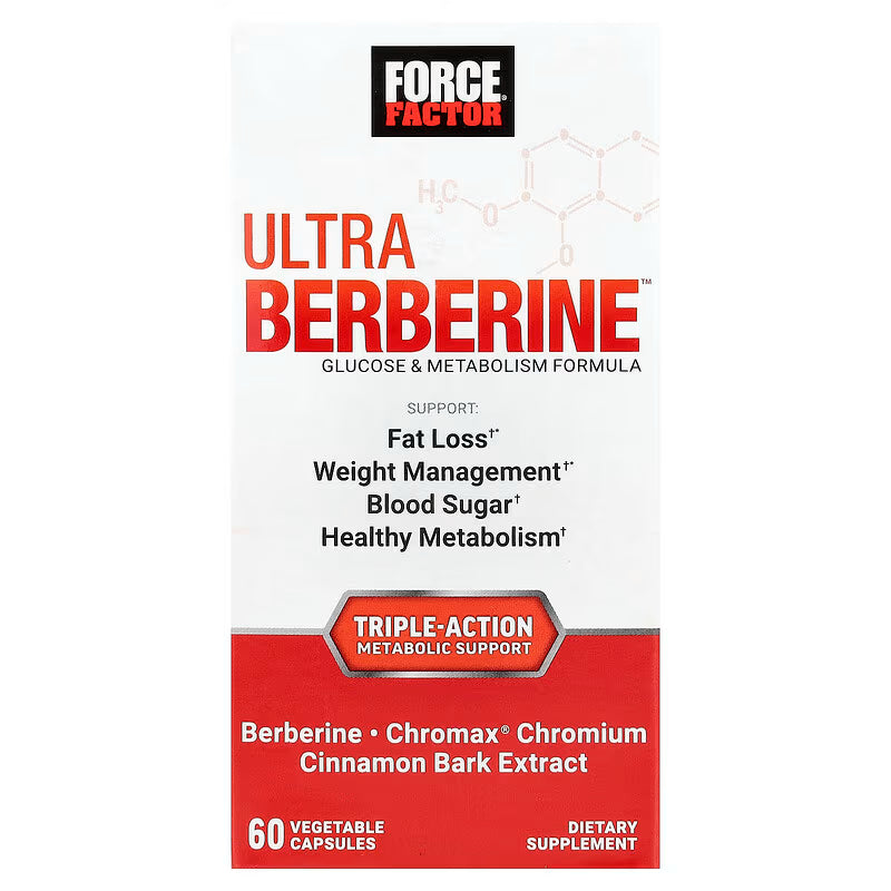 Force Factor, Ultra Berberine™, Glucose & Metabolism Formula, 60 Vegetable Capsules