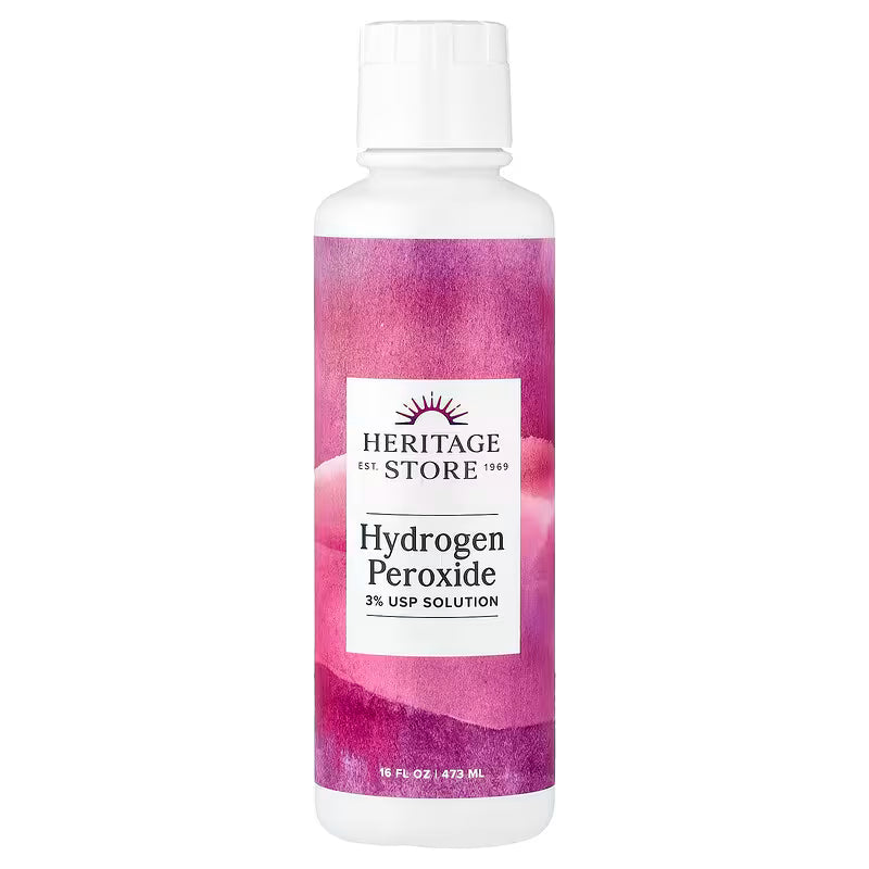 Heritage Store, Hydrogen Peroxide 3% USP, 16 fl oz (473 ml)
