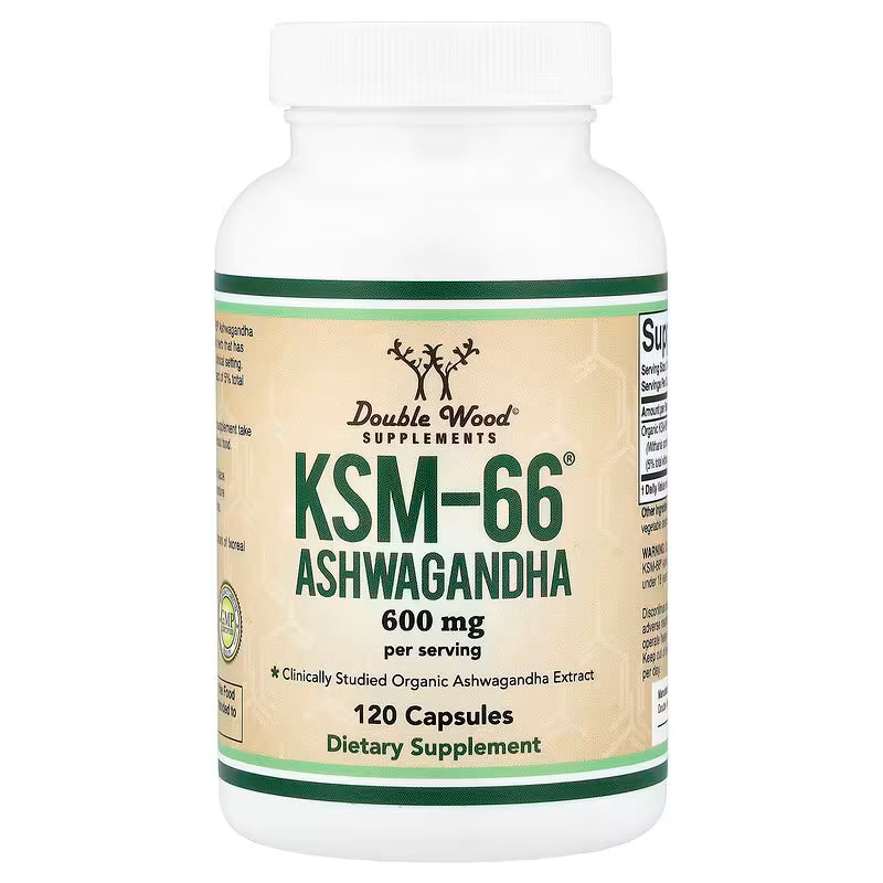 Double Wood Ashwagandha KSM-66, 600 mg Per Serving