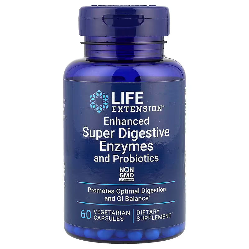 Life Extensions Enhanced Super Digestive Enzymes and Probiotics
