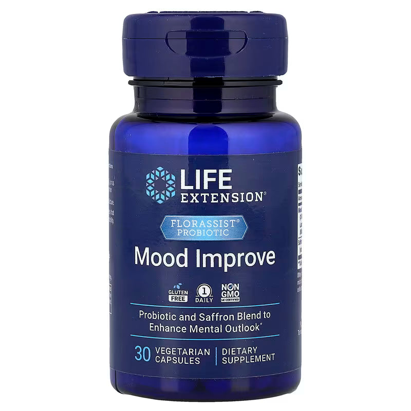 Life Extension, FLORASSIST® Saffron, Probiotic, Mood Improve, 30 Vegetarian Capsules