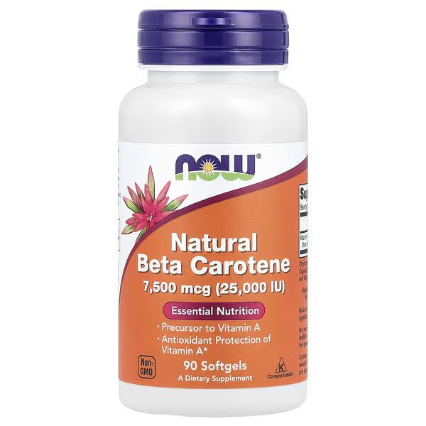 Now Foods Natural Beta Carotene 25,000 IU