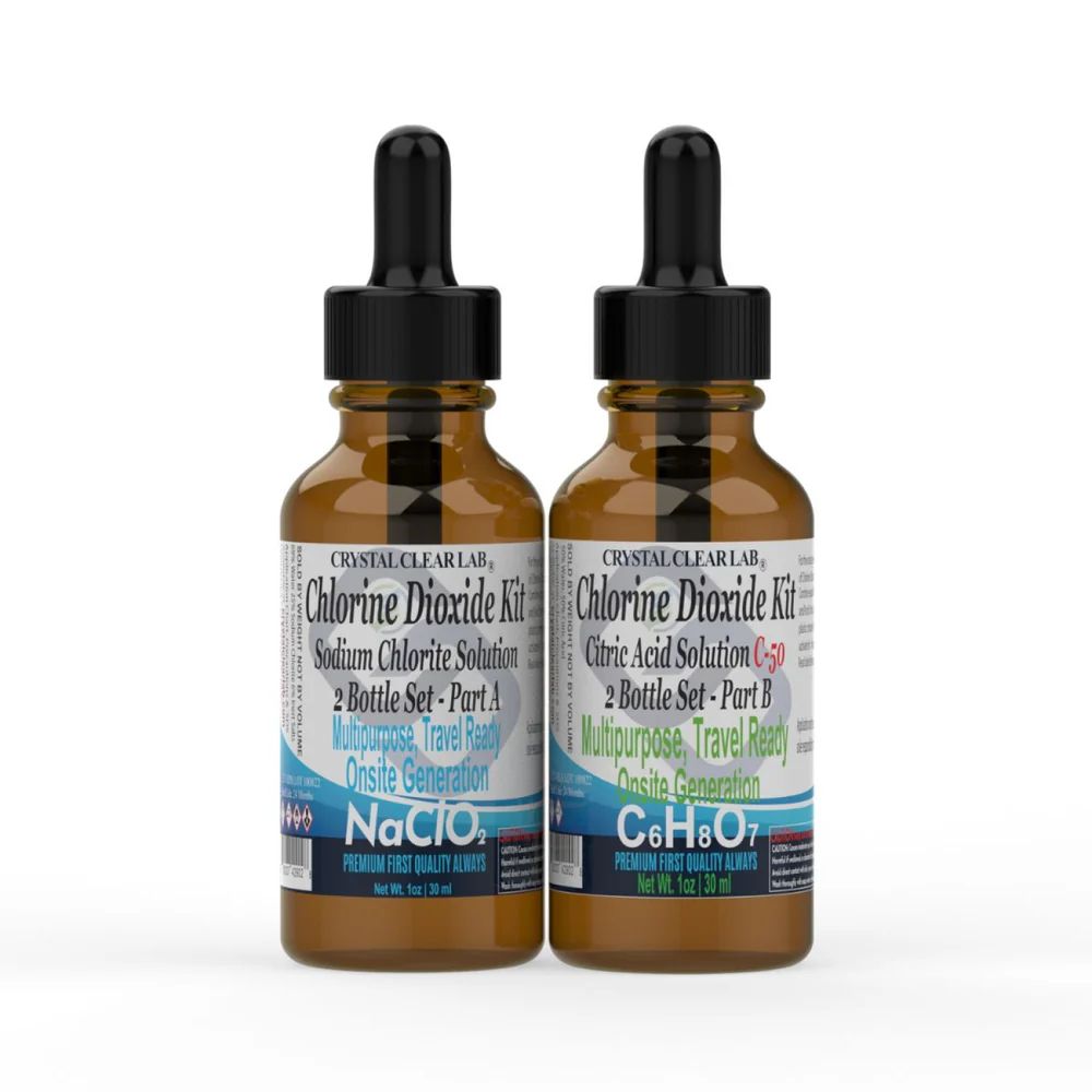 Crystal Clear Chlorine Dioxide 2 bottle set