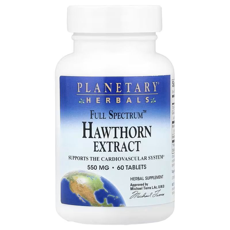 Planetary Herbals, Full Spectrum™ Hawthorn Extract, 550mg