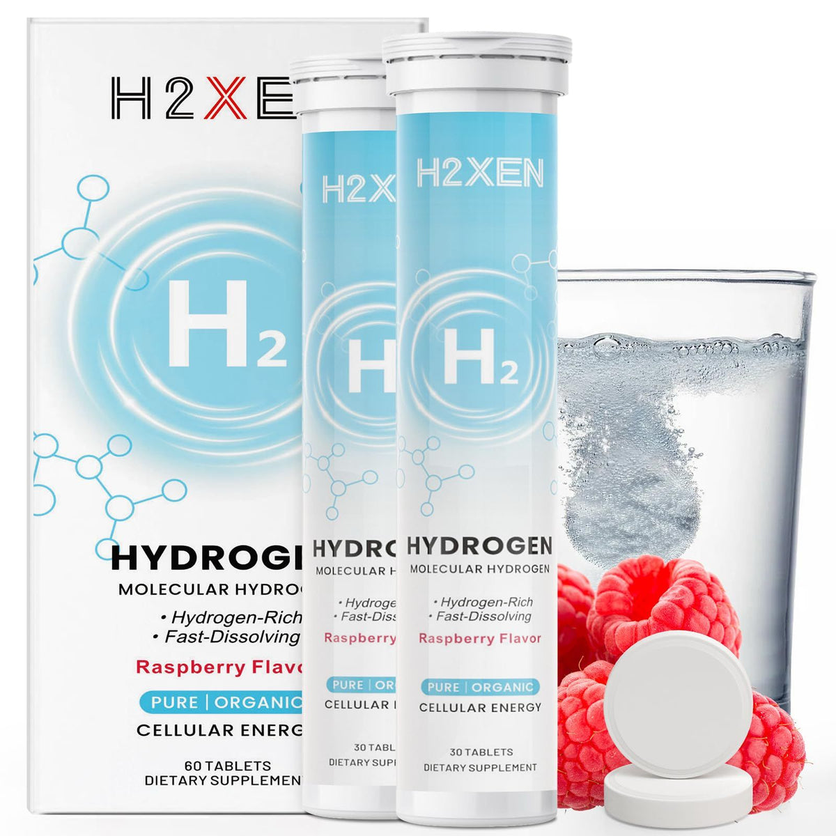 H2XEN Molecular Hydrogen Tablets with Magnesium - 8 PPM