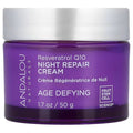 Andalou Naturals, Night Repair Cream, Resveratrol Q10